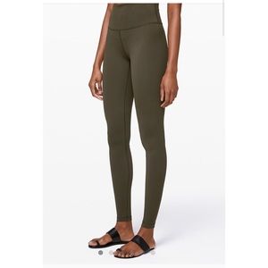 LULULEMON ALLIGN olive green legging!